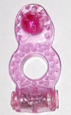 Flexible pinapple prong vibrating cock ring